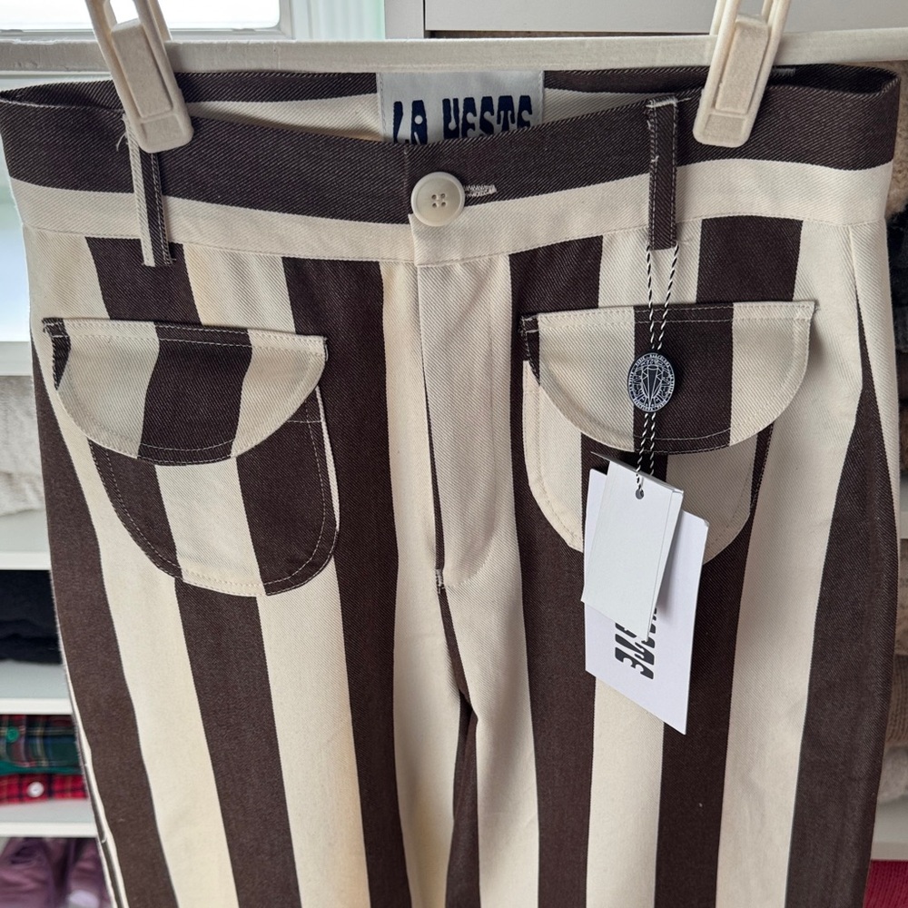 Striped Brown and Cream Trousers